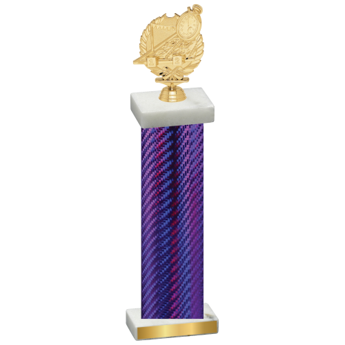 Single Purple Carbon Fiber Swimming Trophy