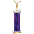 Single Purple Carbon Fiber Cheerleading Trophy