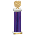 Single Purple Carbon Fiber Cheerleading Trophy