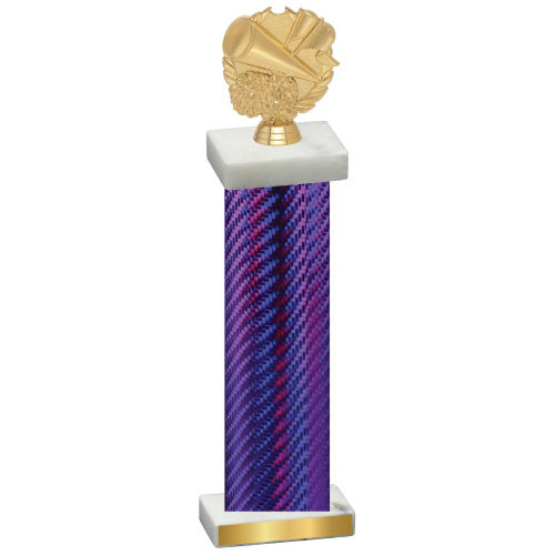 Single Purple Carbon Fiber Cheerleading Trophy