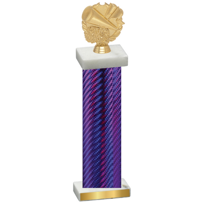 Single Purple Carbon Fiber Cheerleading Trophy