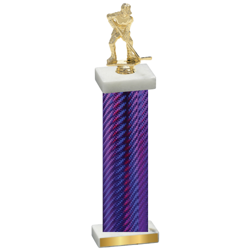 Single Purple Carbon Fiber Hockey Trophy