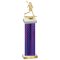 Single Purple Carbon Fiber Lacrosse Trophy