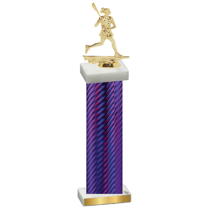 Single Purple Carbon Fiber Lacrosse Trophy