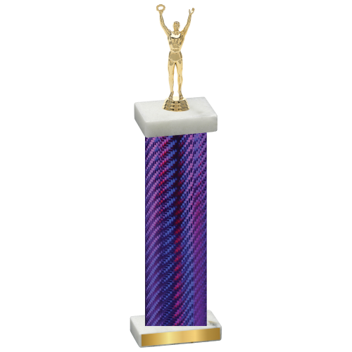 Single Purple Carbon Fiber Victory Trophy