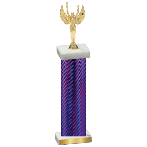 Single Purple Carbon Fiber Victory Trophy