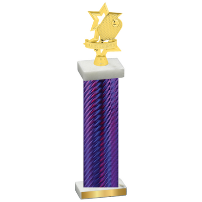 Single Purple Carbon Fiber Pickleball Trophy