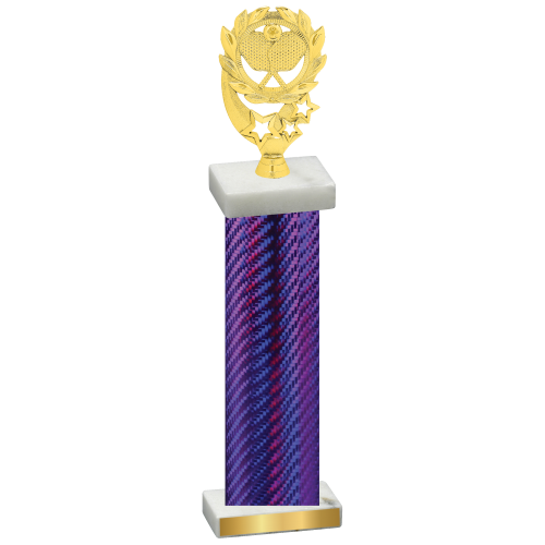 Single Purple Carbon Fiber Pickleball Trophy