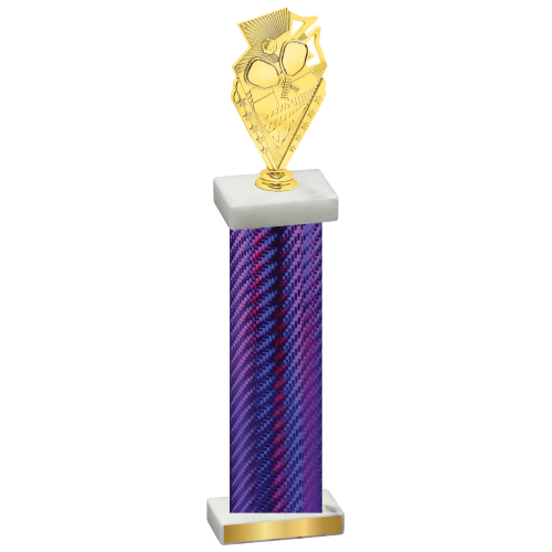 Single Purple Carbon Fiber Pickleball Trophy