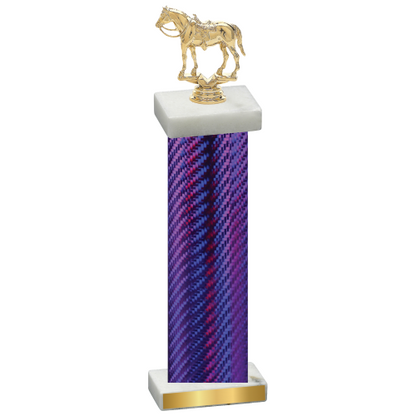 Single Purple Carbon Fiber Horses Trophy