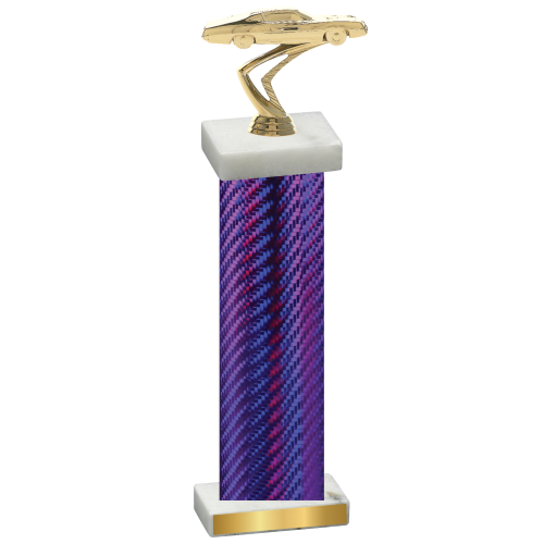 Single Purple Carbon Fiber Cars Trophy