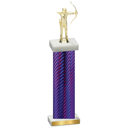 Single Purple Carbon Fiber Archery Trophy