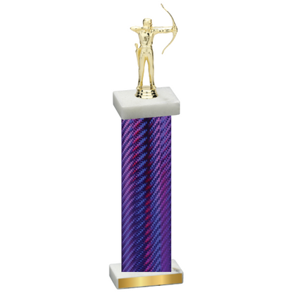 Single Purple Carbon Fiber Archery Trophy