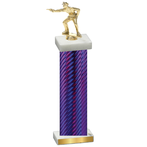 Single Purple Carbon Fiber Shooter Trophy