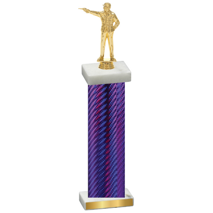 Single Purple Carbon Fiber Shooter Trophy