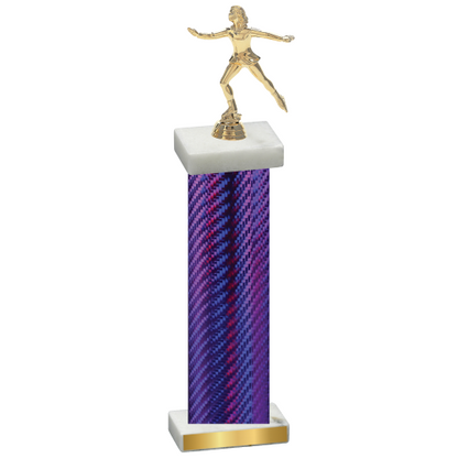 Single Purple Carbon Fiber Skater Trophy