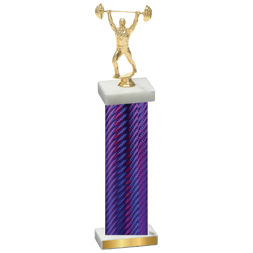 Single Purple Carbon Fiber Weights Trophy