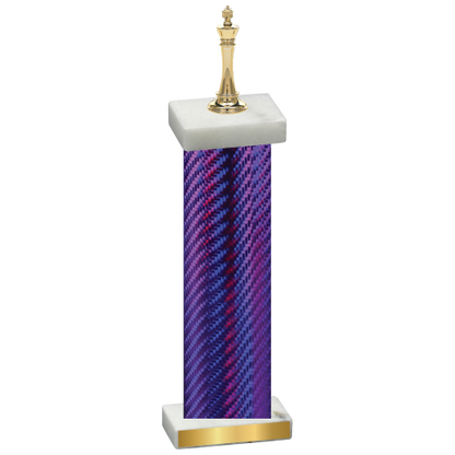 Single Purple Carbon Fiber Chess Trophy