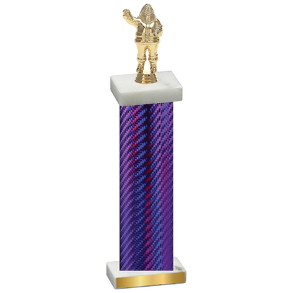 Single Purple Carbon Fiber Holiday Trophy