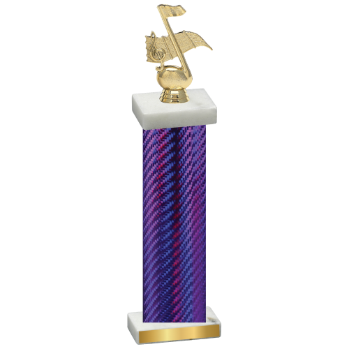 Single Purple Carbon Fiber Music Trophy