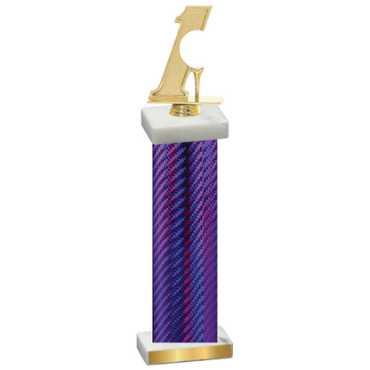 Single Purple Carbon Fiber Golf Trophy