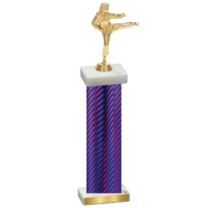 Single Purple Carbon Fiber Karate Trophy