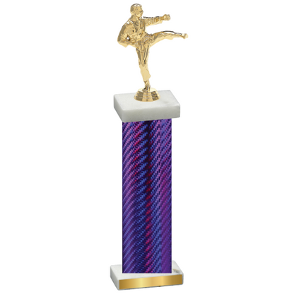 Single Purple Carbon Fiber Karate Trophy