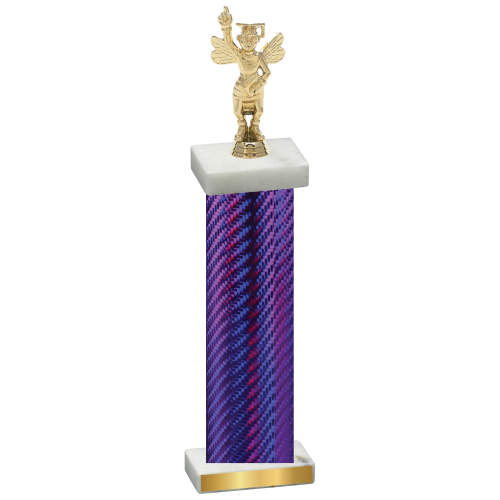 Single Purple Carbon Fiber Academics Trophy