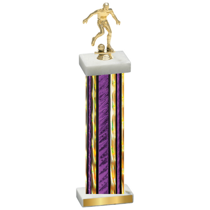 Single Purple Glacier Soccer Trophy