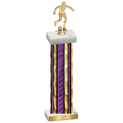 Single Purple Glacier Soccer Trophy