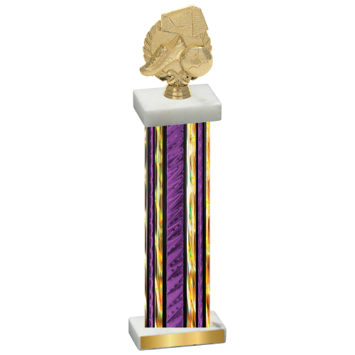 Single Purple Glacier Soccer Trophy