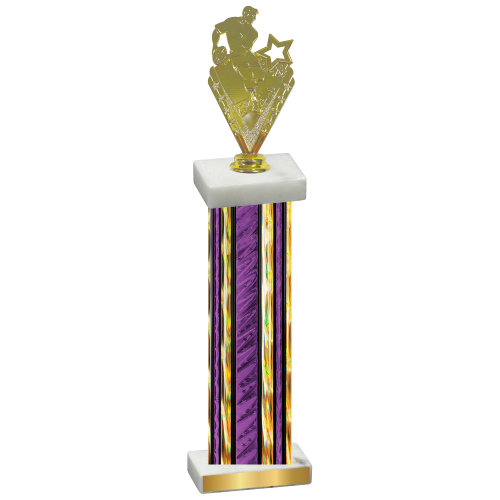 Single Purple Glacier Rugby Trophy