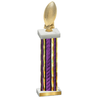 Single Purple Glacier Football Trophy