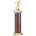 Single Purple Glacier Bowling Trophy