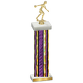 Single Purple Glacier Bowling Trophy
