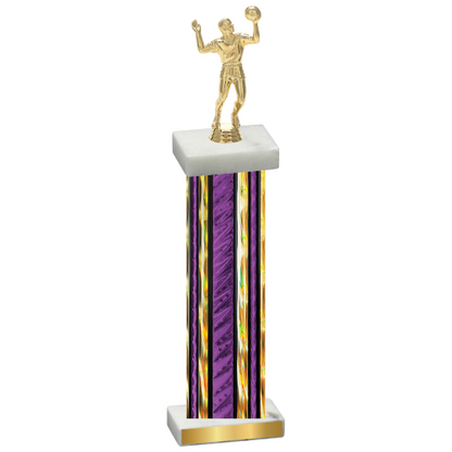 Single Purple Glacier Volleyball Trophy