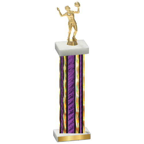 Single Purple Glacier Volleyball Trophy