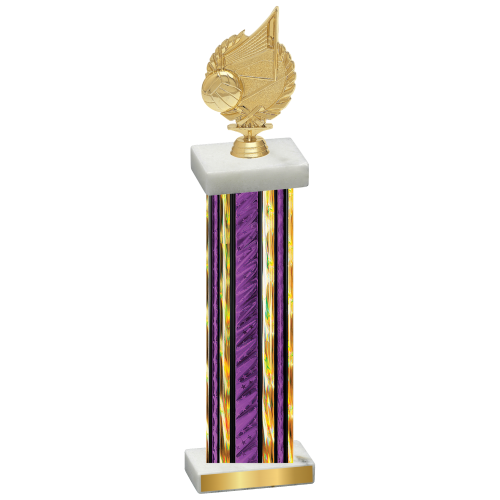 Single Purple Glacier Volleyball Trophy