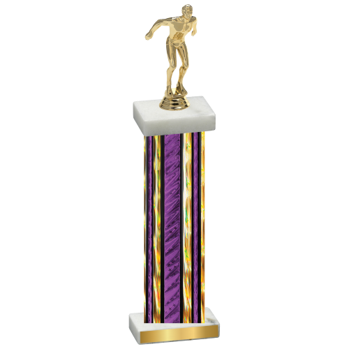 Single Purple Glacier Swimming Trophy