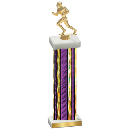 Single Purple Glacier Football Trophy