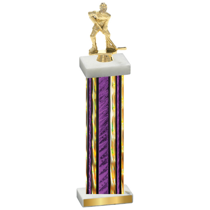 Single Purple Glacier Hockey Trophy