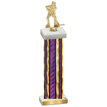 Single Purple Glacier Hockey Trophy