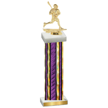 Single Purple Glacier Lacrosse Trophy