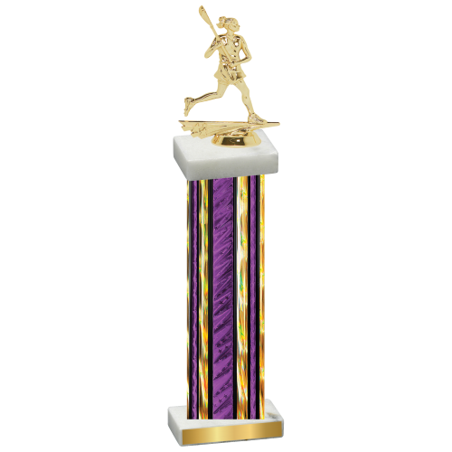 Single Purple Glacier Lacrosse Trophy