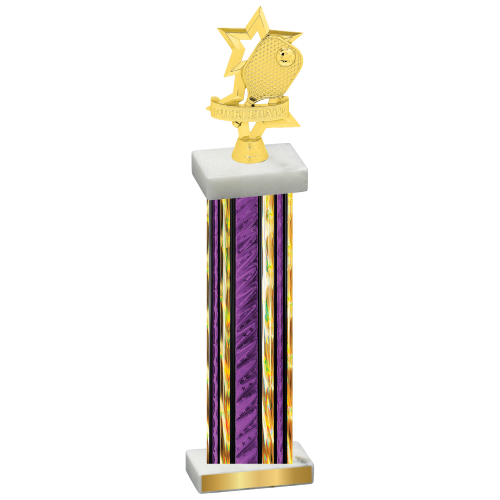 Single Purple Glacier Pickleball Trophy