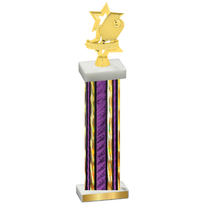 Single Purple Glacier Pickleball Trophy