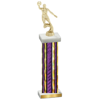 Single Purple Glacier Basketball Trophy