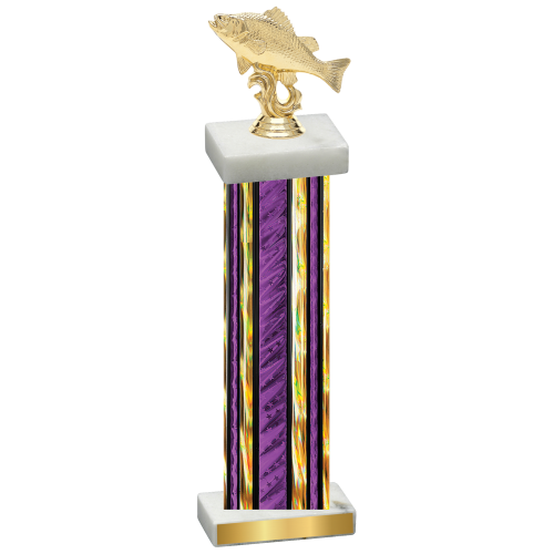 Single Purple Glacier Fishing Trophy