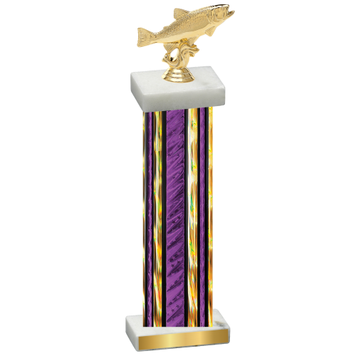 Single Purple Glacier Fishing Trophy