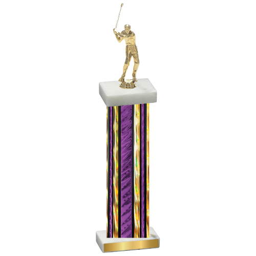 Single Purple Glacier Golf Trophy